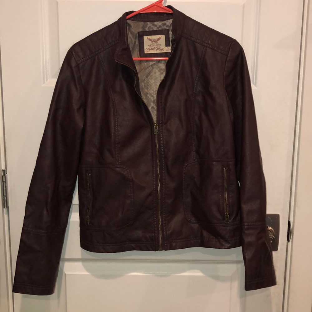 Pleather Plum Jacket